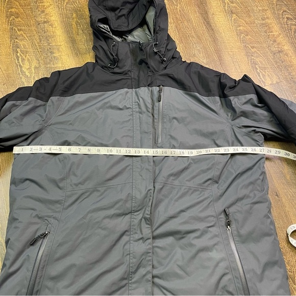LL Bean Rugged Ridge Parka Jacket Coat Women's 2X Black Gray TEK Ski Snow Winter - Picture 3 of 15